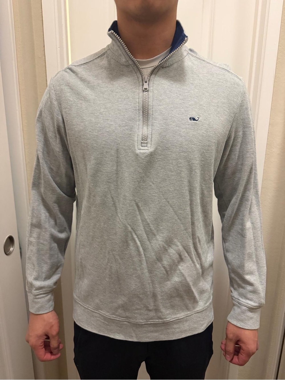 Vineyard Vines Men’s Medium Heather Gray Performance Quarter Zip Pullover